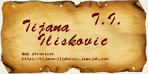 Tijana Ilišković vizit kartica